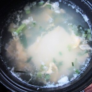 寒い日に★簡単　葱と生姜の鶏ガラスープ